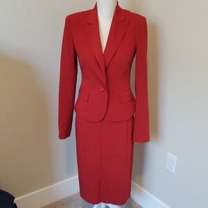 Vintage Victoria's Secret Red Blazer and Skirt Set